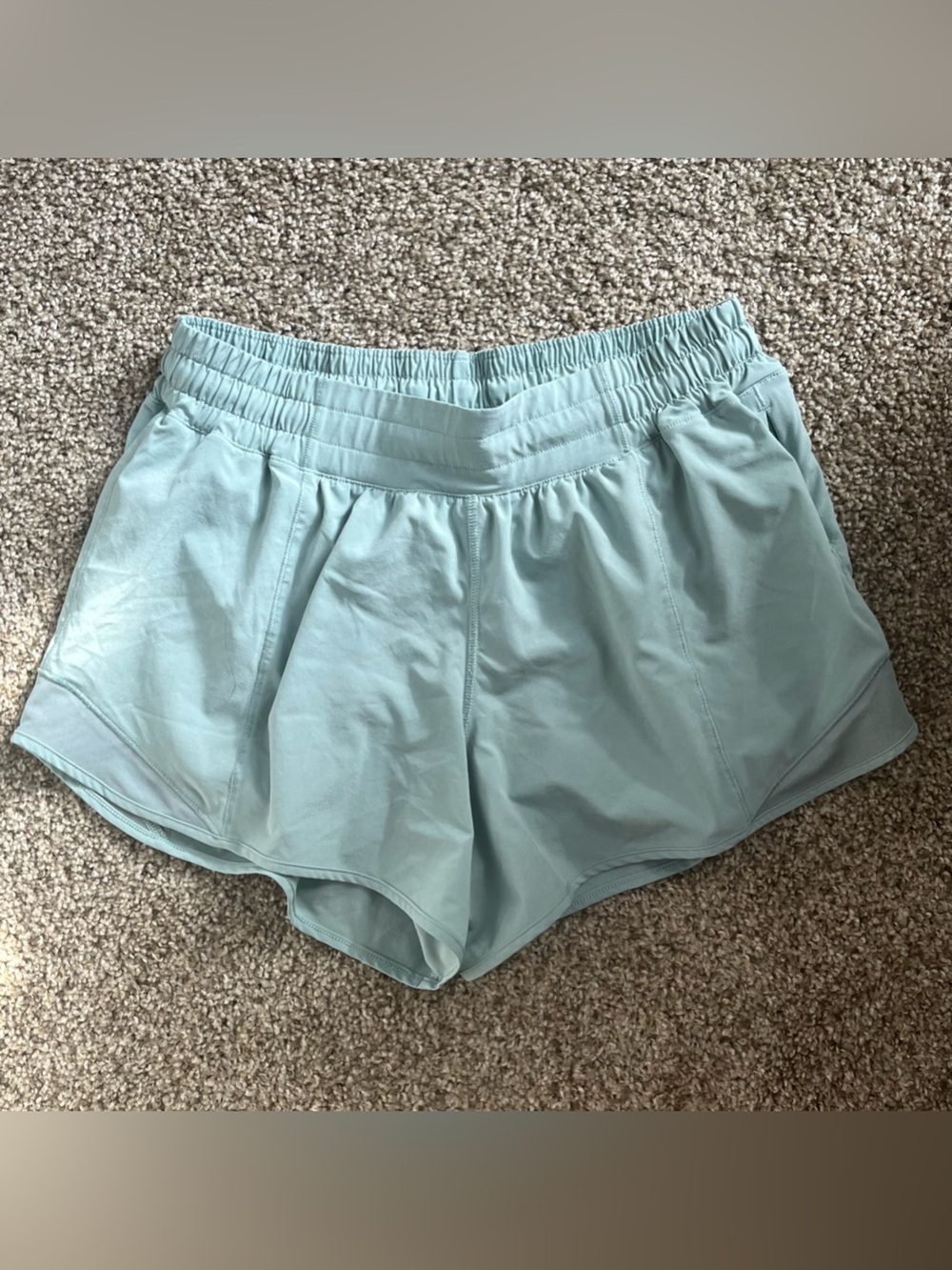 lululemon athletica Light Aqua Drawstring Athletic Shorts
